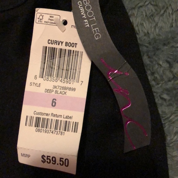 I-N-C International Concepts black boot leg dress pants size 6 - Picture 3 of 4